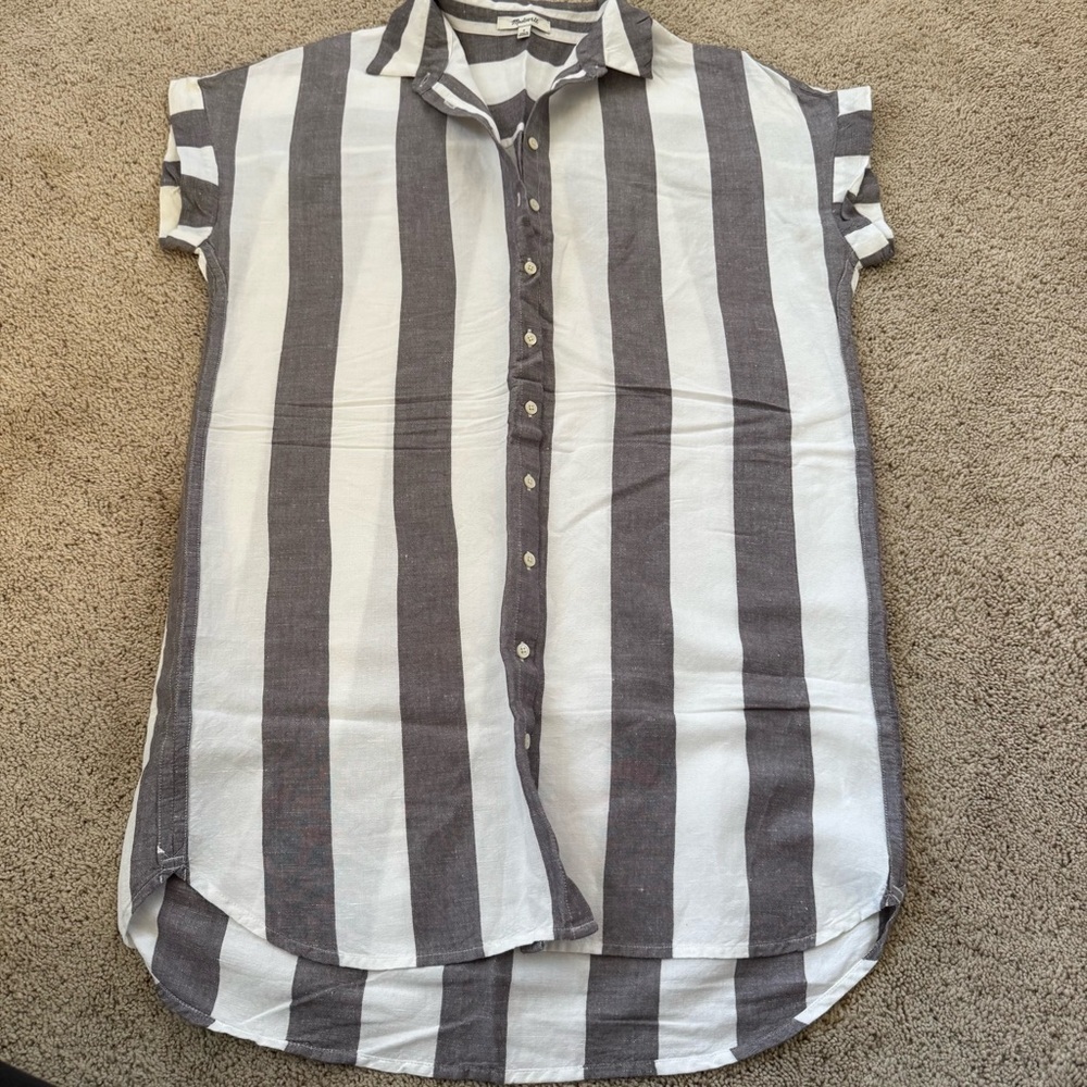 Madewell Maywood Striped Tunic Dress S